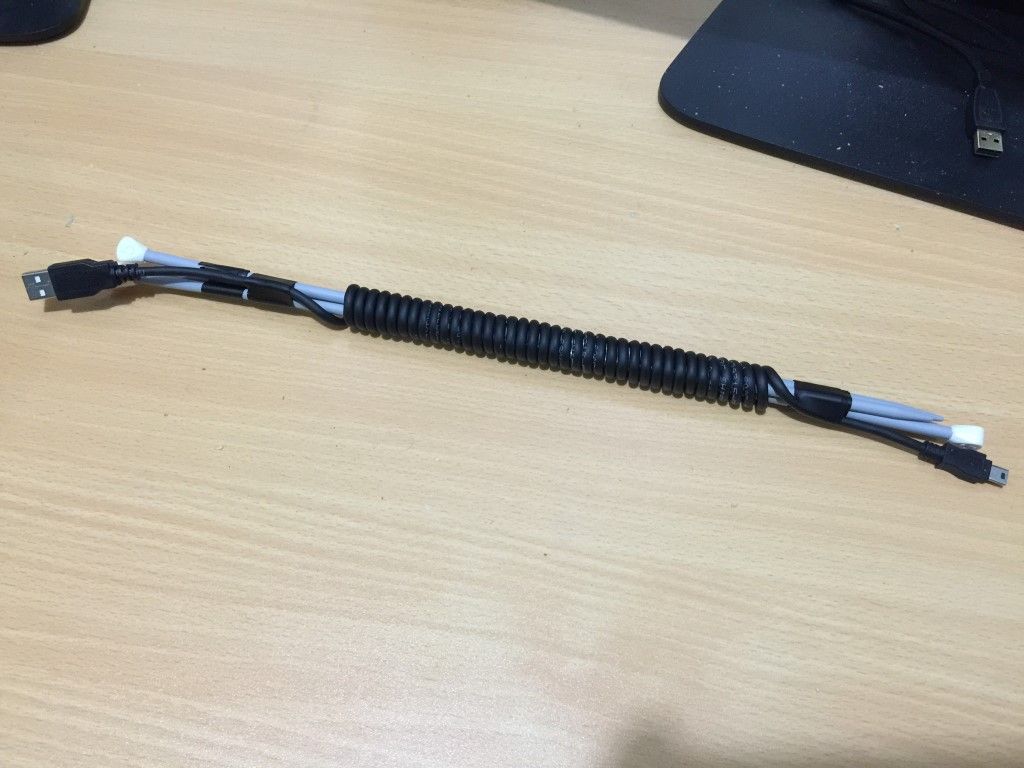 How to make your own coiled USB cables out of a standard USB cable