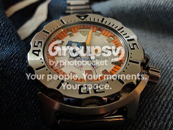 SOLD: Monster Mod blue bear sticker on dial, relumed hands | WatchUSeek ...
